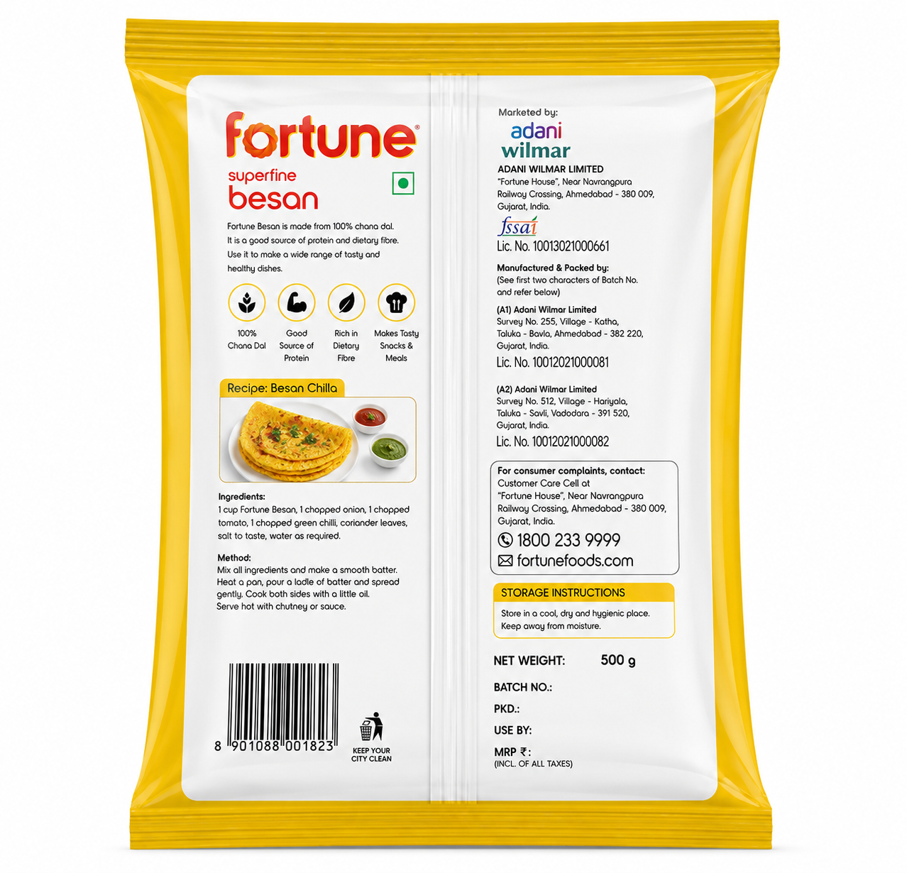 Fortune Superfine Besan 500g