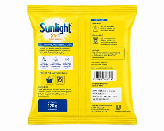 Sunlight Detergent Powder 120g